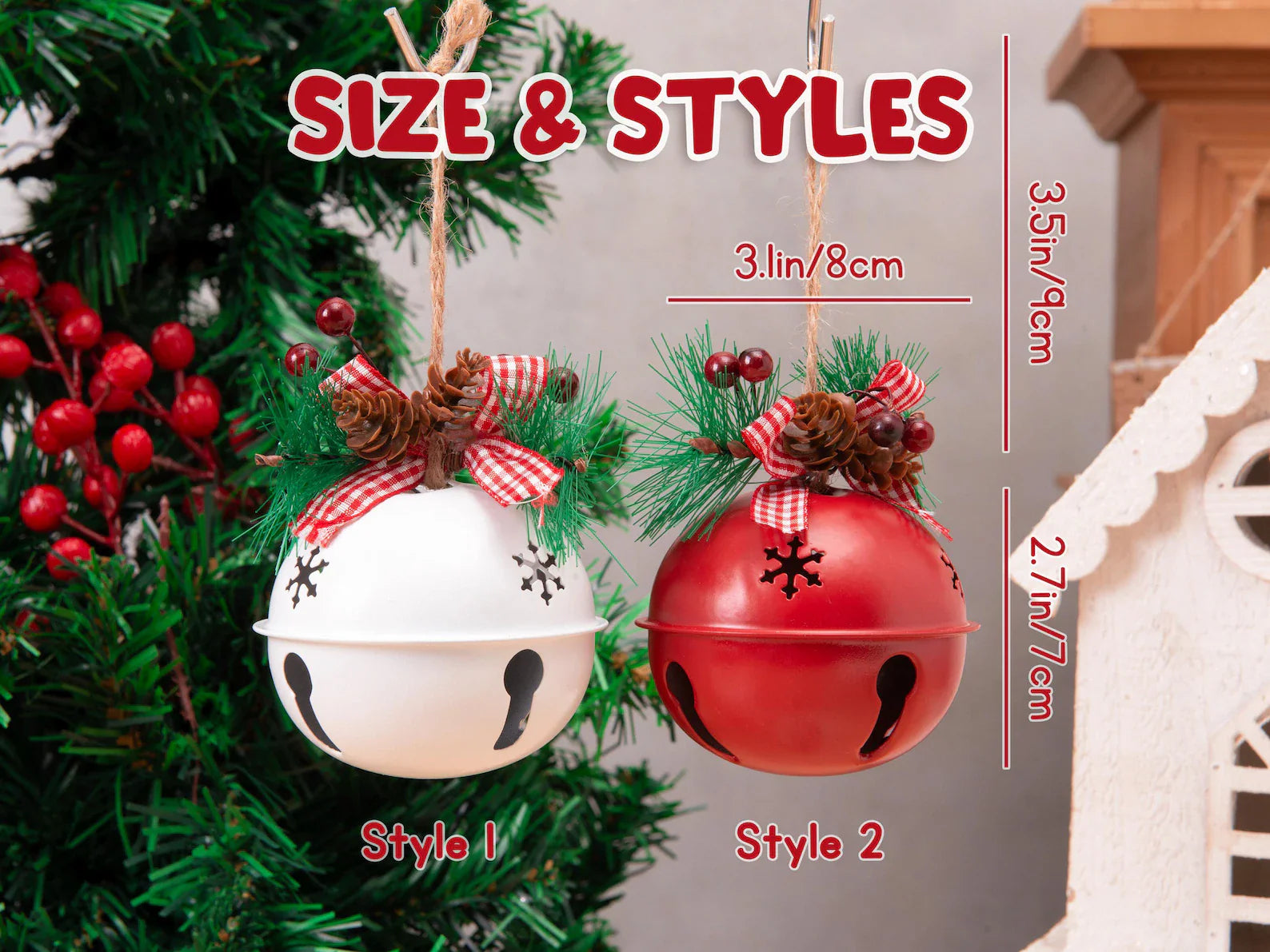 Personalized Jingle Bell Ornament, Christmas Tree Ornament, Holiday Decor