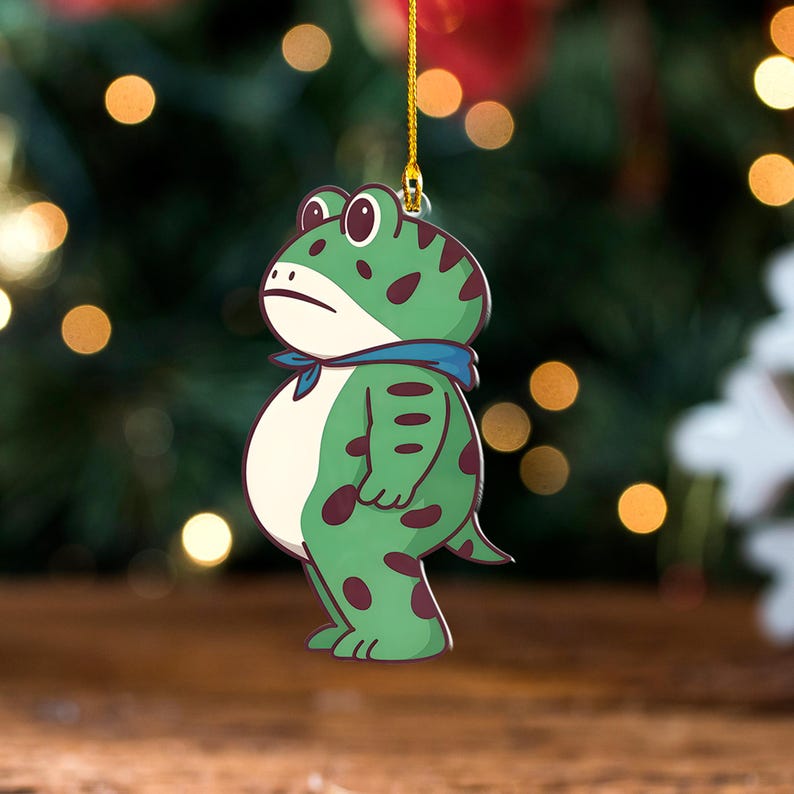 Portland Frog Ornament, Political Ornament, Freedom Frog, Funny Liberal, Pro-democrat Gift, Anti Maga Ornament, Frog Meme Ornament