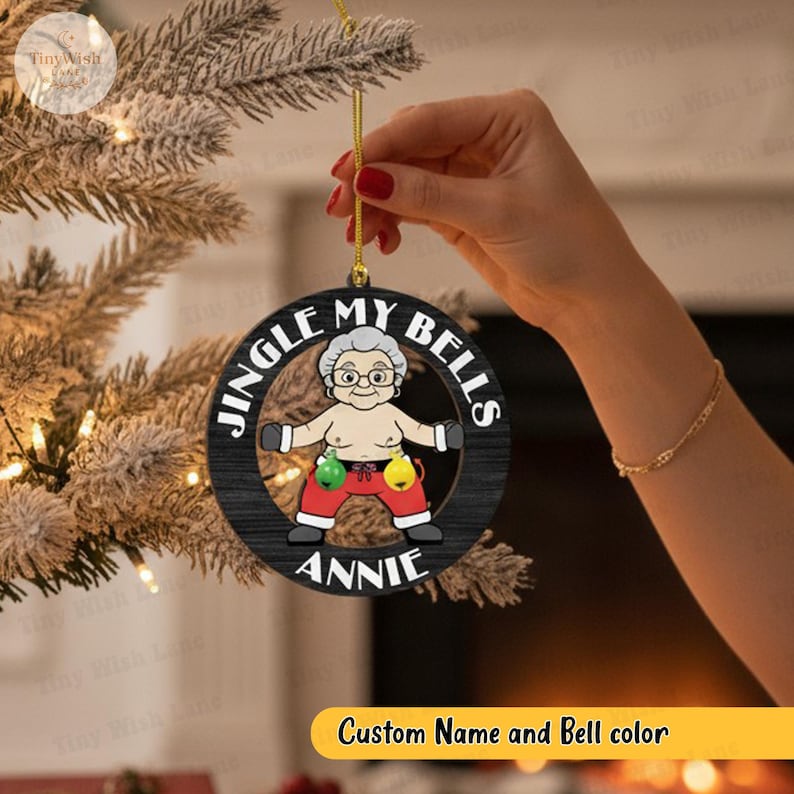 Personalized Funny Christmas Ornament 2025, Custom Name Jingle My Bells Santa Claus Ornament, Gift For Friends, Disney Holiday Keepsake
