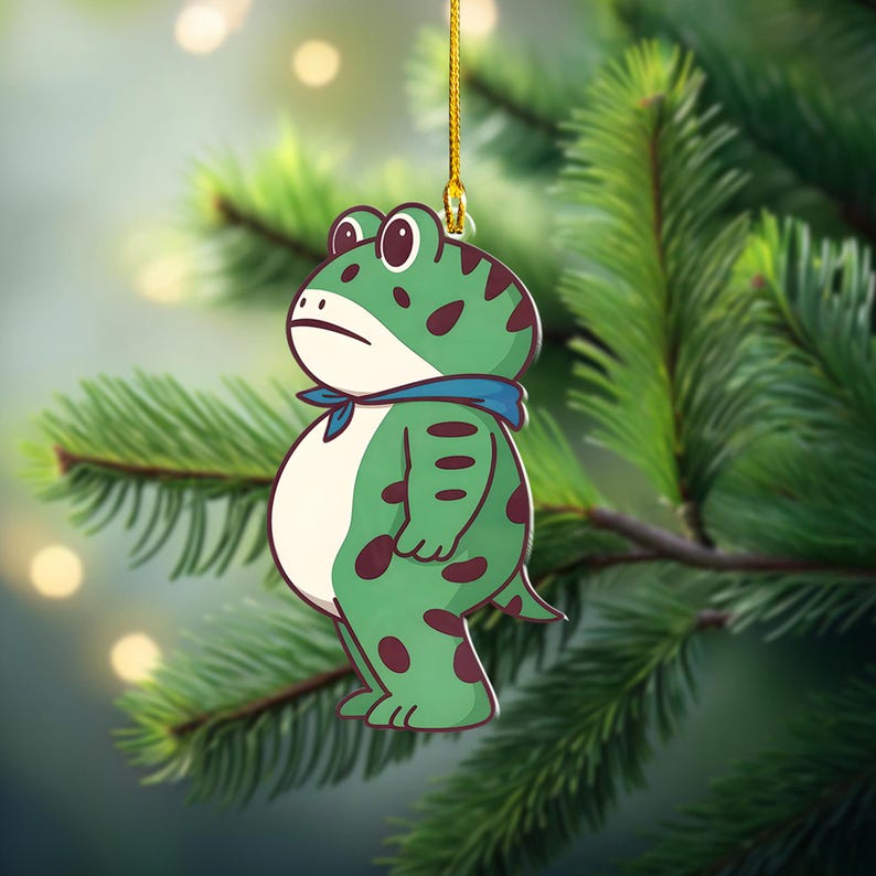 Portland Frog Ornament, Political Ornament, Freedom Frog, Funny Liberal, Pro-democrat Gift, Anti Maga Ornament, Frog Meme Ornament