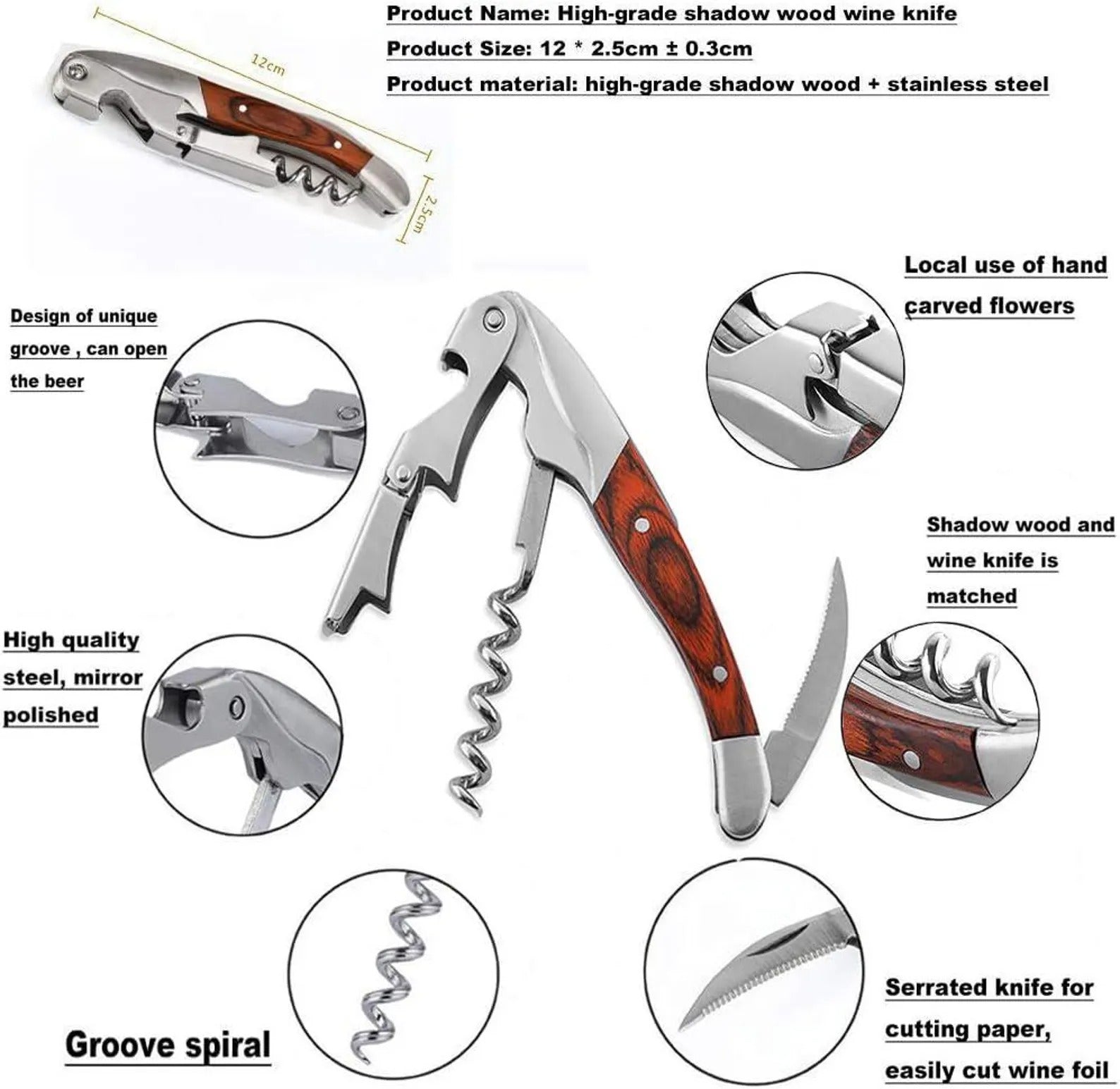 Personalized CORKSCREW Wine Bottle Opener Groomsmen Gift for Him Dad Men Bridesmaid Her Women Mom Wedding Birthday Boyfriend Custom Engraved