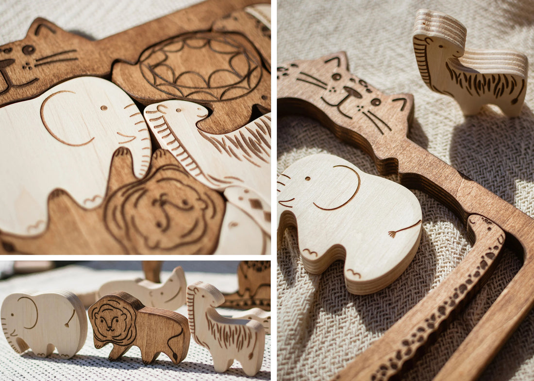 Wooden Brain Teaser Puzzle For Baby Toddler Wood Kids Toys Developmental Toy 1 2 3 Year Old Gift For Nephew and Niece | Ready To Ship USA