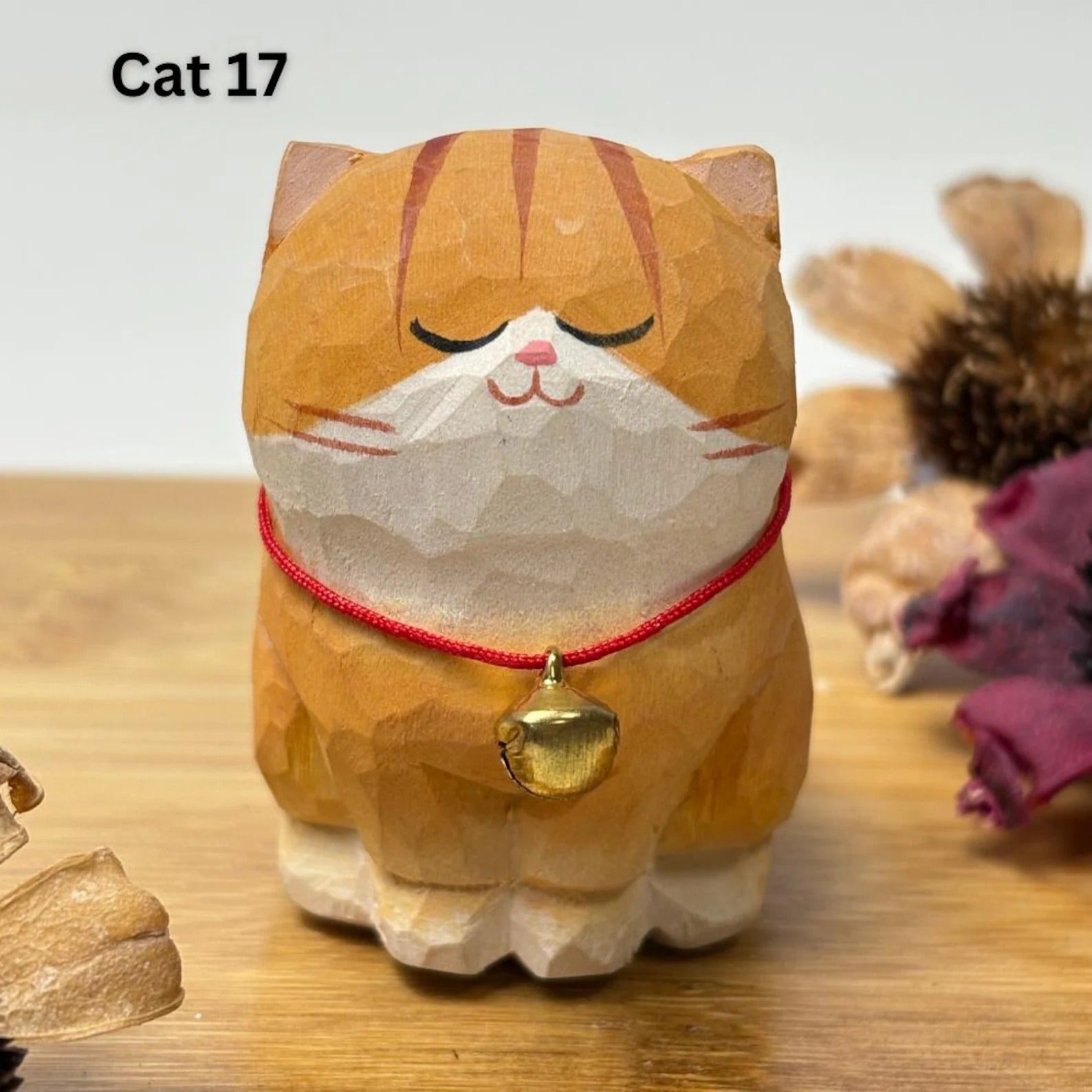 Handmade Wooden Cat Ornament,Engraved name - Memorial Gifts,Wood Cat Figurine,Desktop cat decor,Unique Cat Lover Gift,Gift for friend