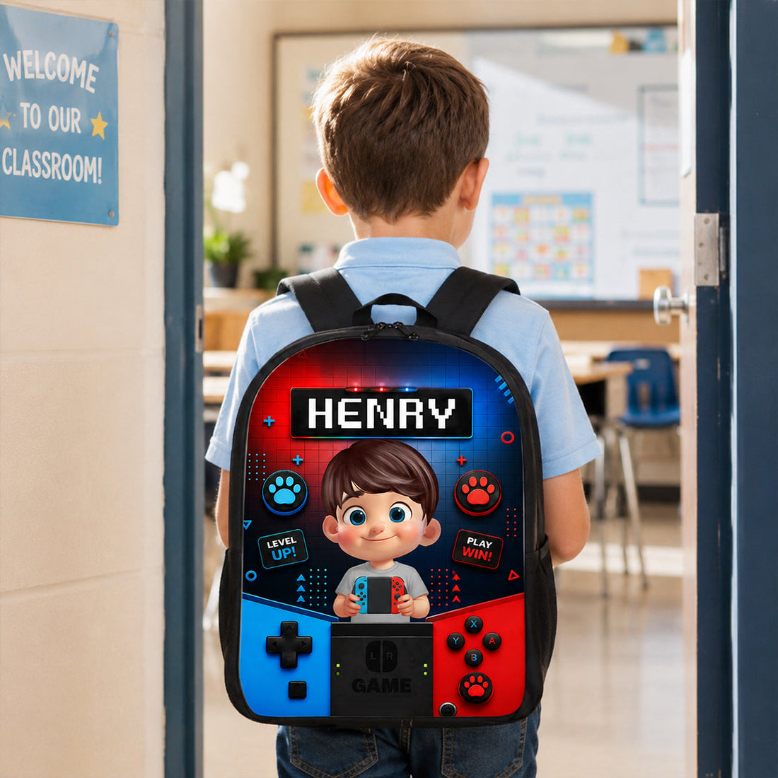 Gamer Boys Girls - Personalized Backpack - Back to School Backpack for Kids