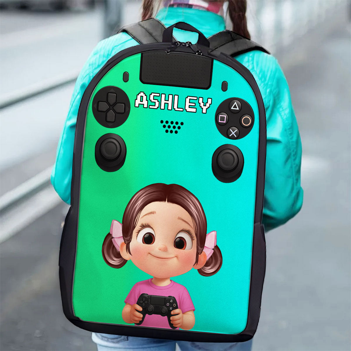Gamer Design for Boys Girls - Personalized Backpack - Back to School Backpack for Kids