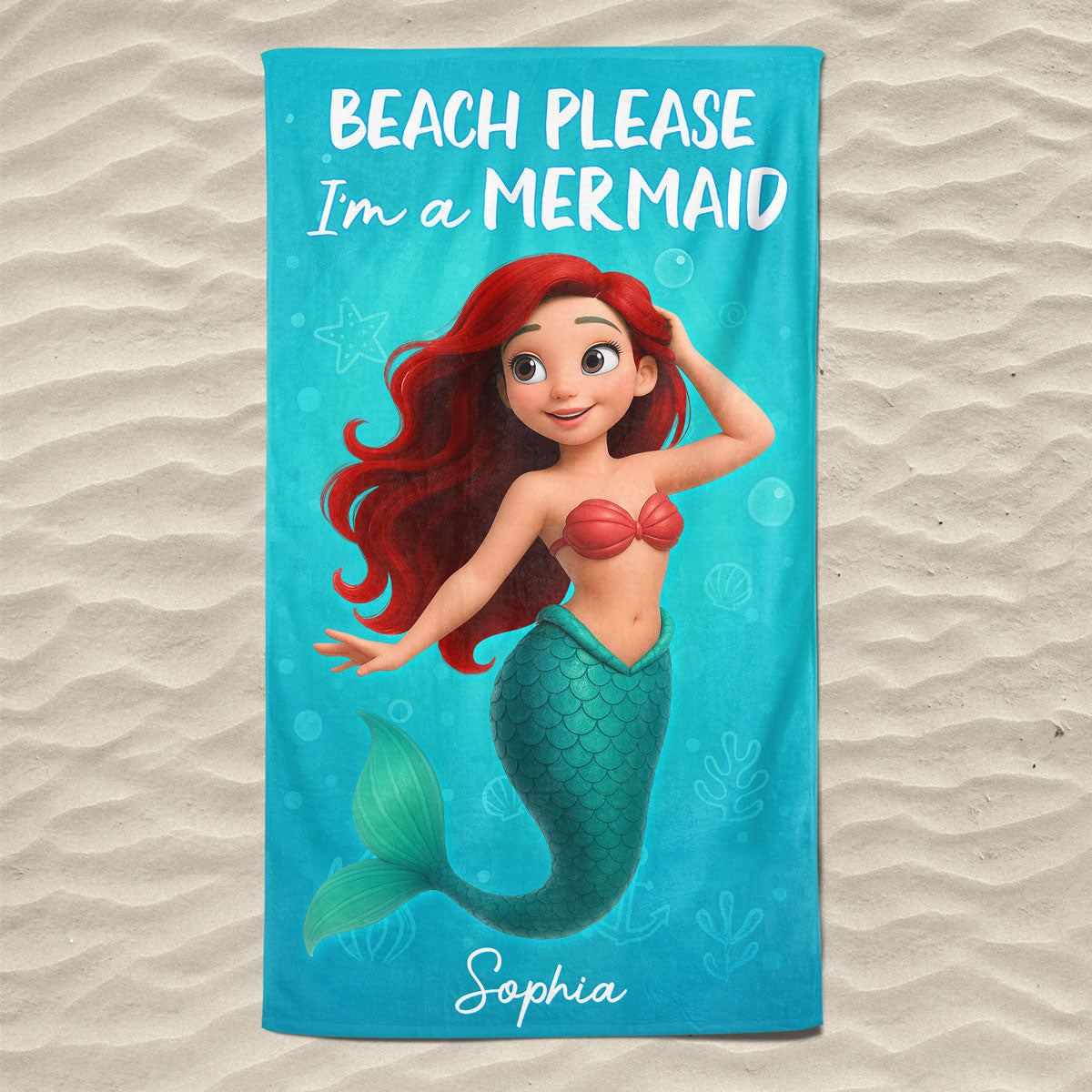 Beach Please I'm A Mermaid Personalized Beach Towel, Summer Gift for her, Besties Beach Trip