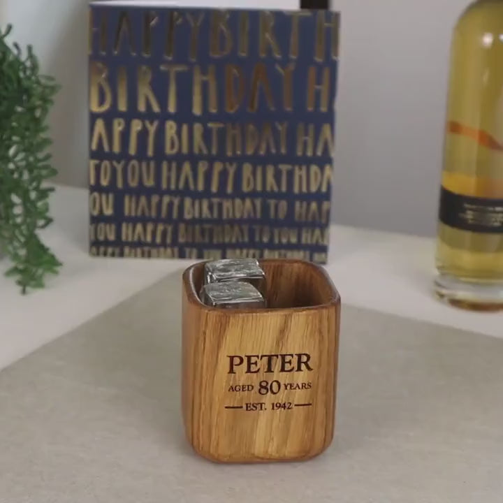 Personalised 80th Birthday Whiskey Tumbler