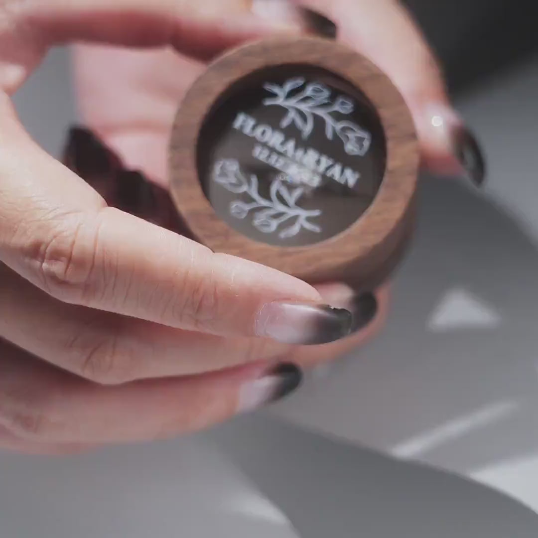Custom Wooden Wedding Ceremony Round Ring Box, Clear Acrylic Cover, Personalized Engraved Engagement Proposal Holder, Bridal Gift For Her