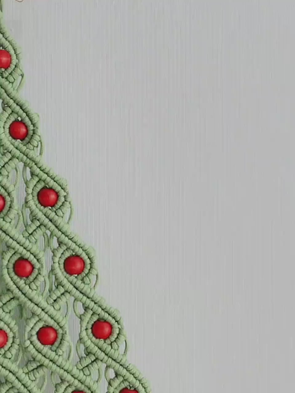 Macrame Xmas Tree, Minimal Seasonal Art, Boho Wall Hanging, Christmas Decoration, Tree Decor, Holiday Gift, Holiday Wall Hanging X52