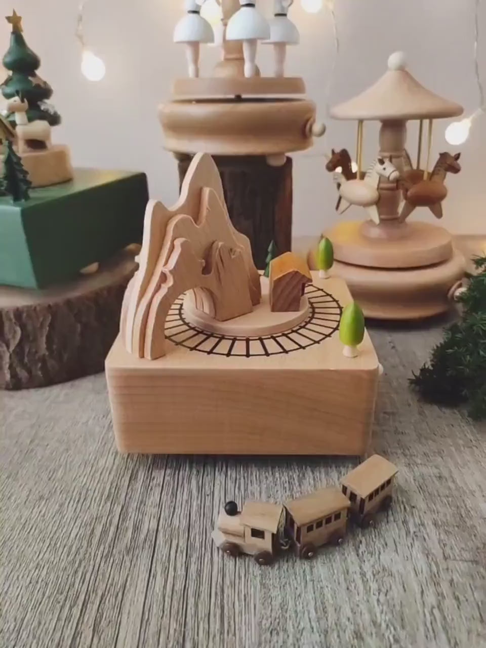 Personalised Wooden Musical Box, Engraved Name Music Box, Baby Shower Gift,Holiday Gift,Nursery Decor, Christmas Musical Box