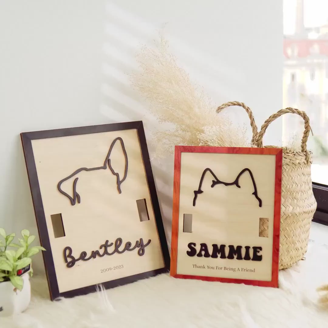 Personalized Loss of Pet Gift, Dog Memorial Gifts For Loss Of Dog, Memorial Pet Collar Holder, Memorial Frame Gift for Pet Lovers