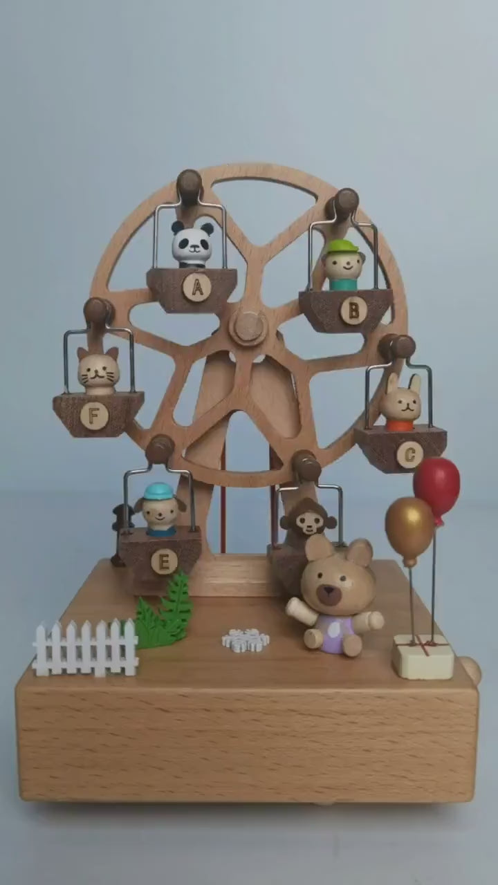 Personalized Wooden Ferris Wheel Music Box
