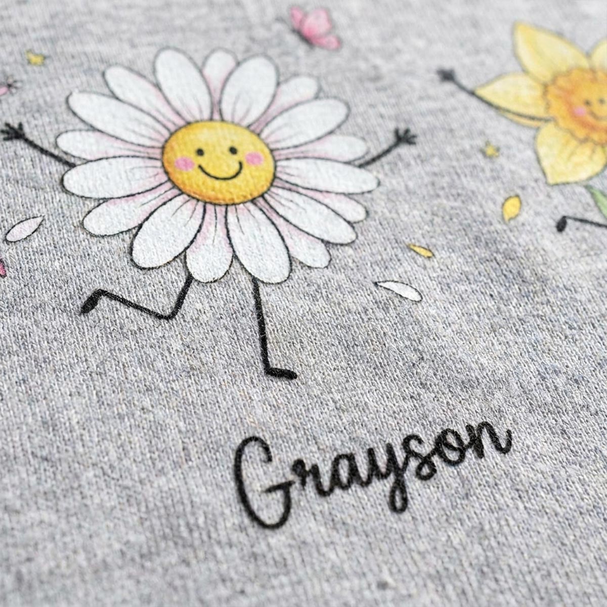 Grandma's Garden Cute Doodle Birth Month Flower - Personalized Shirt - Heartfelt Gift For Grandma, Mom, Auntie