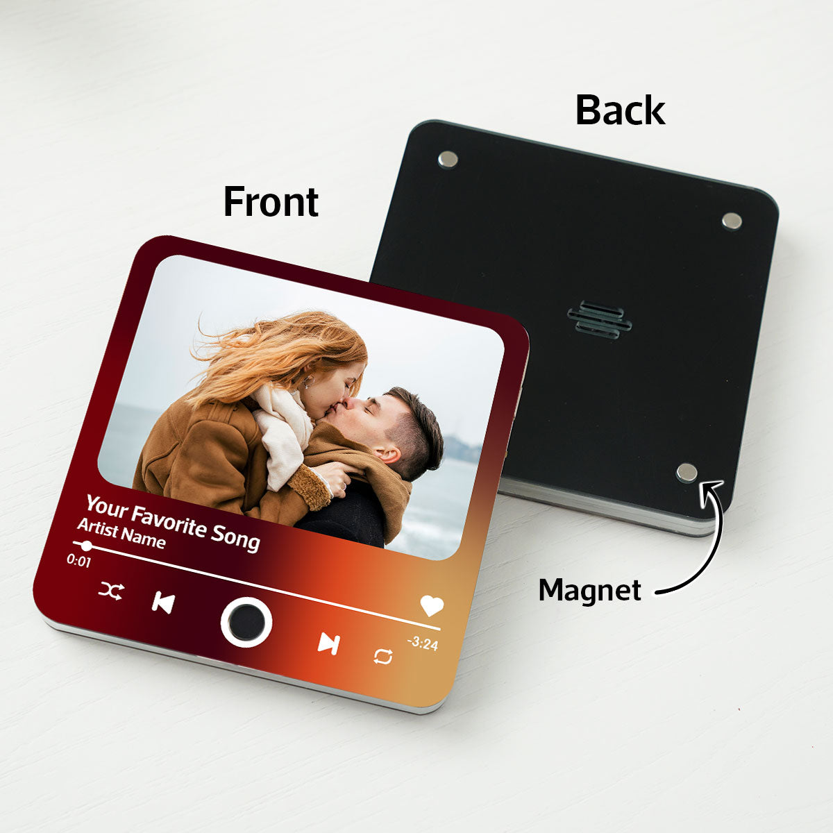Couple Photo Favorite Song Personalized Music Fridge Magnet, Heartfelt  Gift For Couple, For Him, For Her, Boyfriend, Girlfriend, Husband, Wife