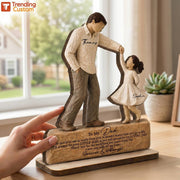 I Will Always Be Your Little Girl Father & Daughter Dancing 2D Flat Printed - Personalized 2-Layered Wooden Plaque - Sentimental  Gift For Dad From Daughter