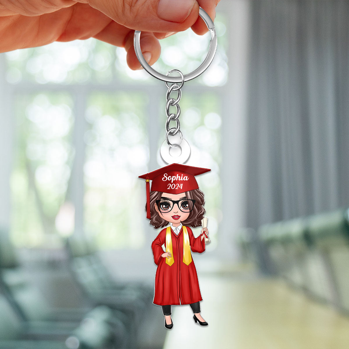 Class Of 2025 Senior Graduation Gift For  Daughter Personalized Acrylic Keychain