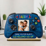 Retro Game Console Dad - Personalized 2-Layered Wooden Plaque - Heartfelt Gift For Dad, Husband