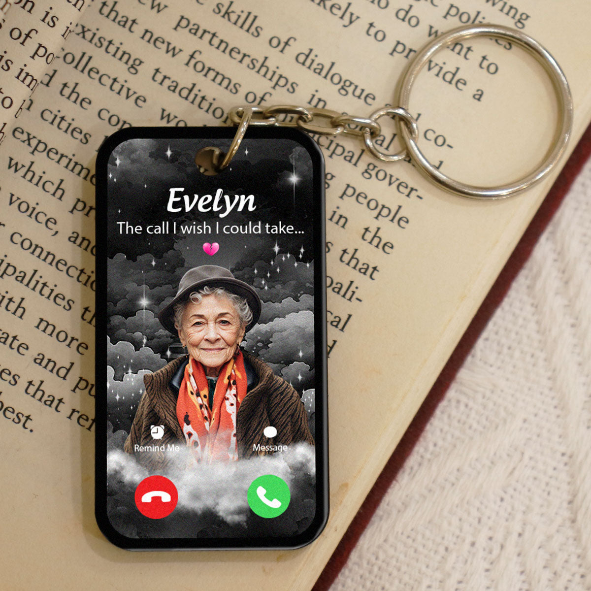 The Call I Wish I Could Take Memorial Sympathy Gift Remembrance Keepsake Photo Inserted - Personalized Acrylic Keychain