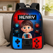 Gamer Boys Girls - Personalized Backpack - Back to School Backpack for Kids