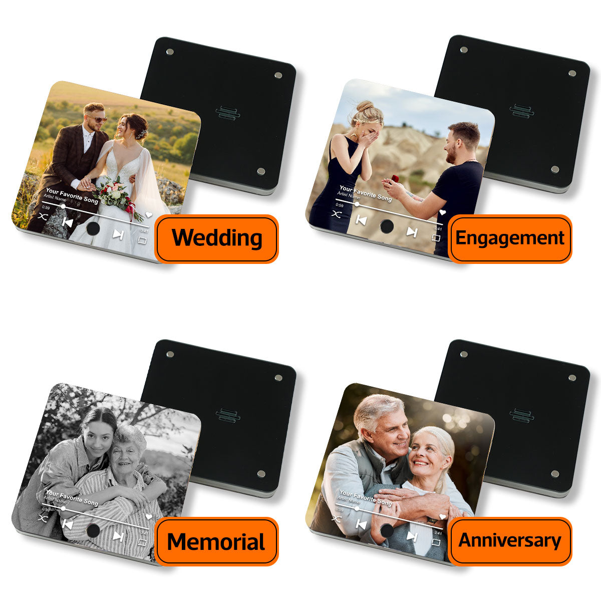 Custom Song Magnets That Can Plays Music - Personalized Music Magnet - Anniversary Gifts, Valentine's Day Gift for her, for him