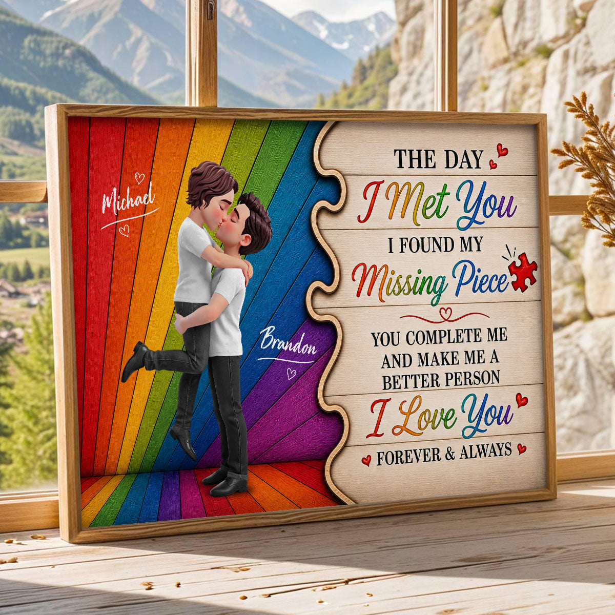 LGBT+ Couple You Are My Missing Piece - Personalized Poster - Gift For Couple, Happy Pride Month