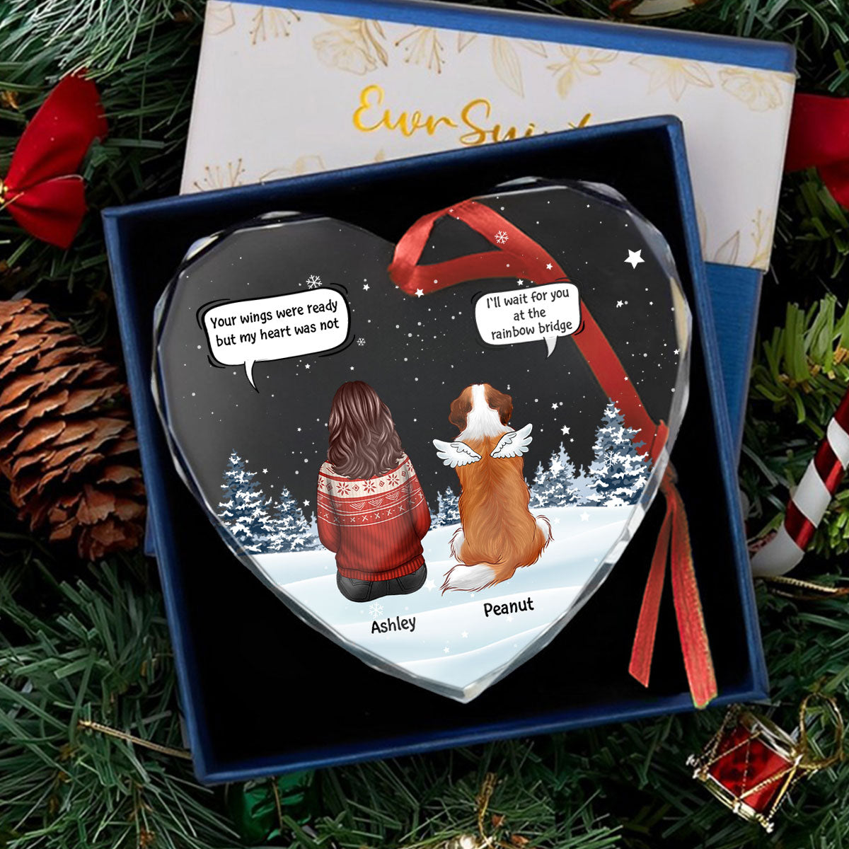 I Still Talk About You Dog Cat Memorial - Personalized Glass Ornament - Memorial Christmas Gift For Dog Lovers, Cat Lovers